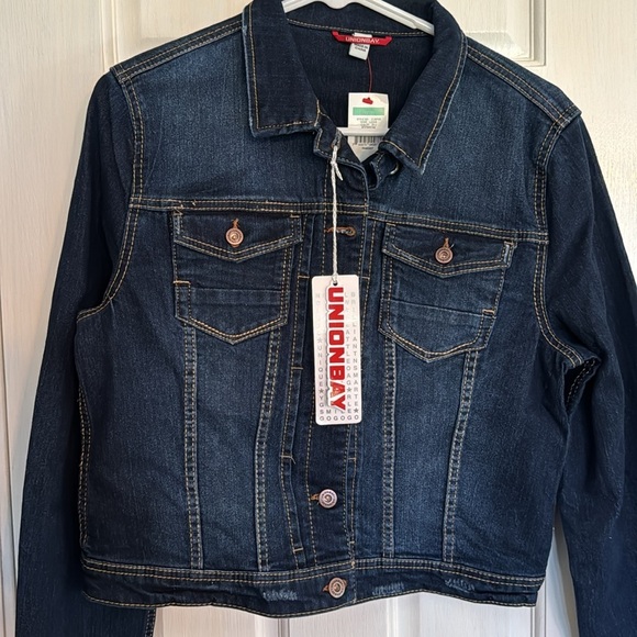 Unionbay cropped denim Jean Jacket NWT L - Picture 2 of 12